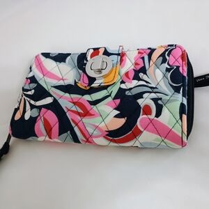 Vera Bradley Pink and Blue Quilted Wallet